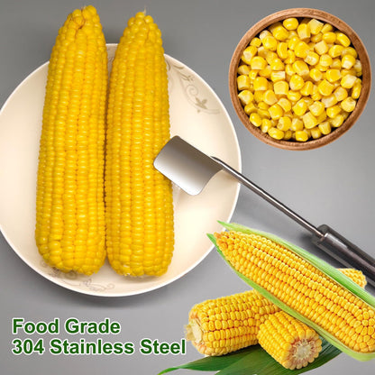 Kitchen Gadget Corn On The Cob Remover Stainless Steel Planer Ergonomic Handle Peeler Peel Separate & Enjoy Corn With Minimal Effort